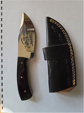 Custom Handmade Fixed Blade Knife W/ BLACK SABBATH Etched In Blade 8" W/ Sheath